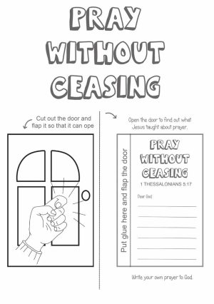Pray without Ceasing - Door Flap Craft smaller