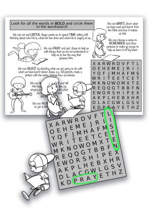 Spending time with Jesus (Wordsearch)