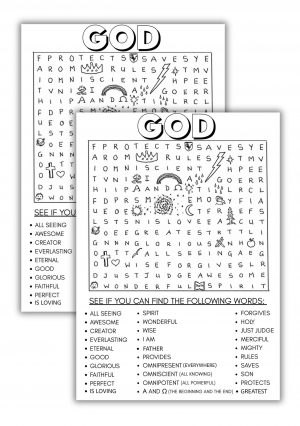 Who is God wordsearch